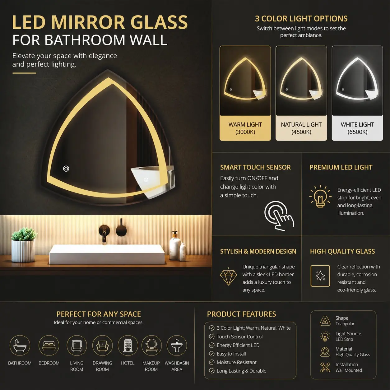Premium Designer LED Mirror